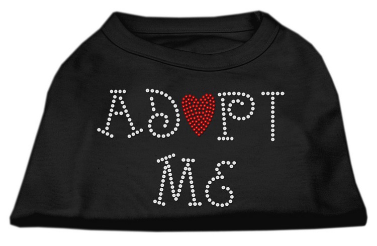 Adopt Me Rhinestone Shirt Black XS