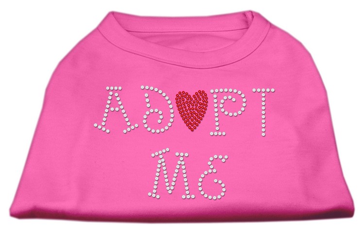 Adopt Me Rhinestone Shirt Bright Pink XS