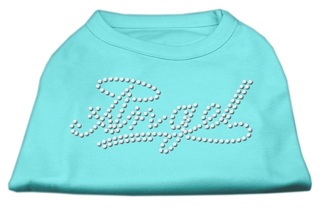 Angel Rhinestud Shirt Aqua XS