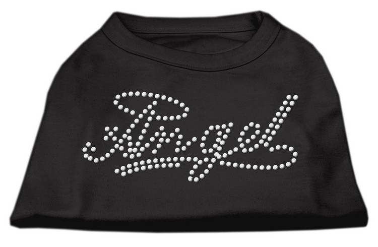 Angel Rhinestud Shirt Black XS