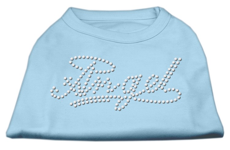 Angel Rhinestud Shirt Baby Blue M