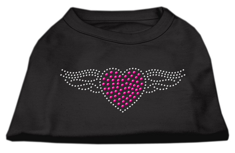 Aviator Rhinestone Shirt Black XS