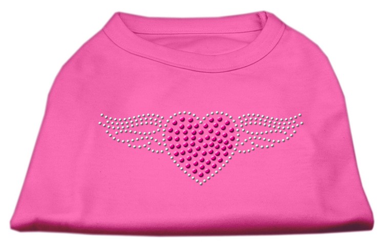 Aviator Rhinestone Shirt Bright Pink L