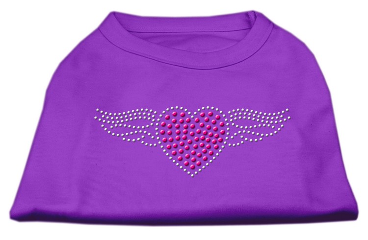 Aviator Rhinestone Shirt Purple XL