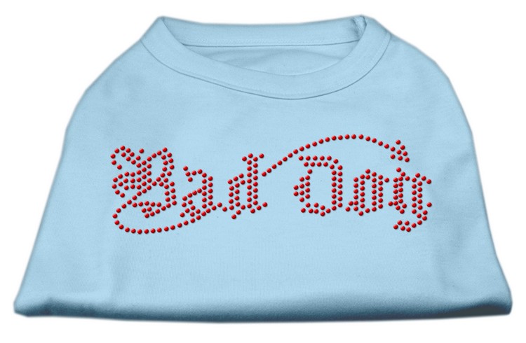 Bad Dog Rhinestone Shirts Baby Blue XS