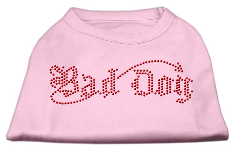 Bad Dog Rhinestone Shirts Light Pink XS