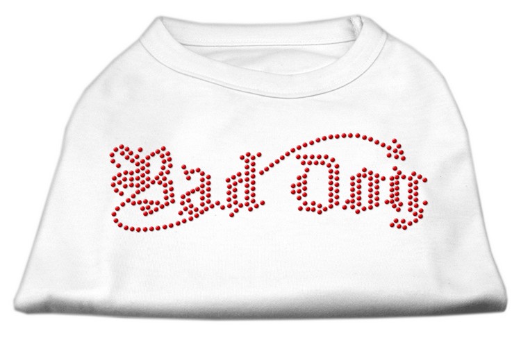 Bad Dog Rhinestone Shirts White XS