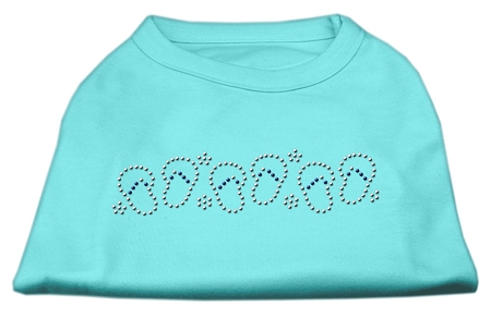 Beach Sandals Rhinestone Shirt Aqua S