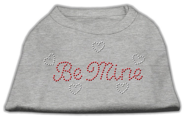 Be Mine Rhinestone Shirts Grey L