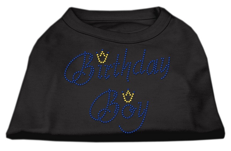 Birthday Boy Rhinestone Shirts Black XS