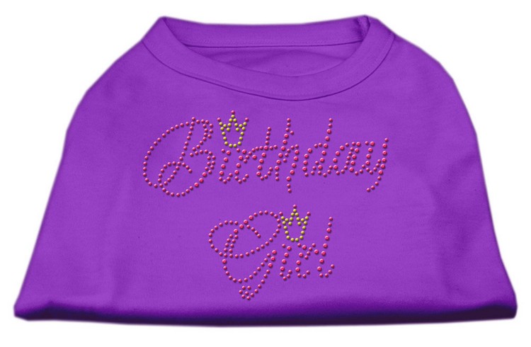 Birthday Girl Rhinestone Shirt Purple XS