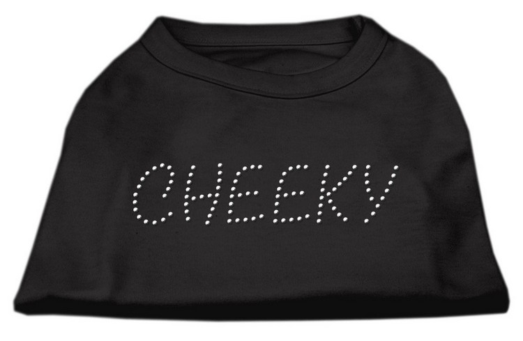 Cheeky Rhinestone Shirt Black XL