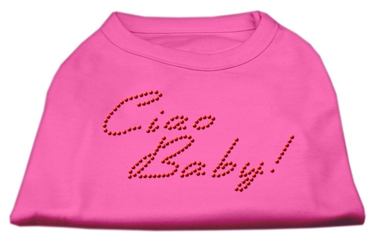 Ciao Baby Rhinestone Shirts Bright Pink XL