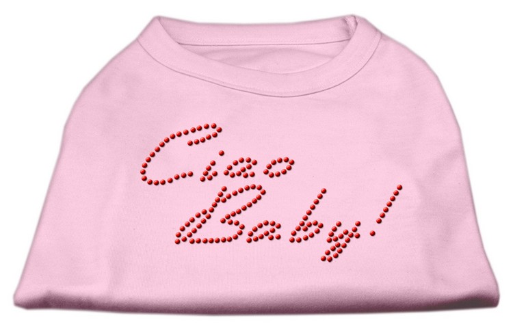 Ciao Baby Rhinestone Shirts Light Pink XL