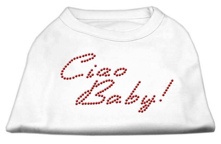 Ciao Baby Rhinestone Shirts White XL