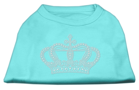 Rhinestone Crown Shirts Aqua XS