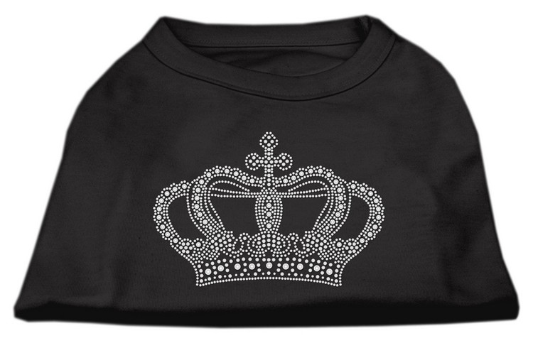 Rhinestone Crown Shirts Black XS