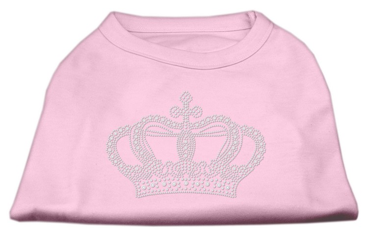 Rhinestone Crown Shirts Light Pink XS