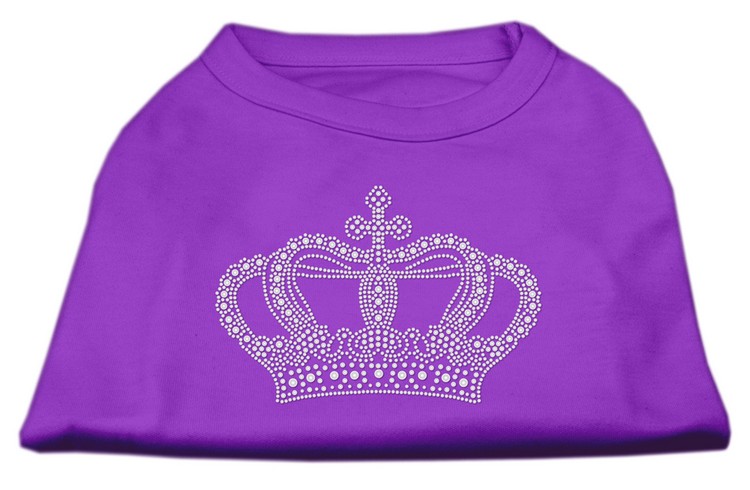 Rhinestone Crown Shirts Purple XXL