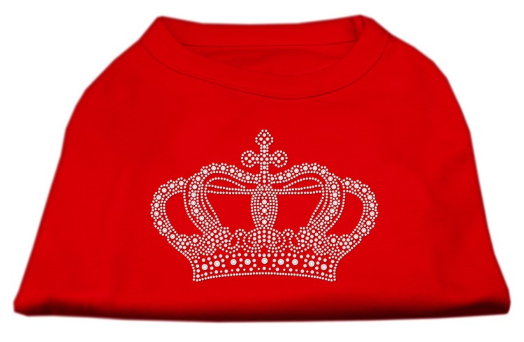 Rhinestone Crown Shirts Red XS