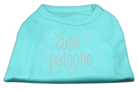 Cutie Patootie Rhinestone Shirts Aqua XXL