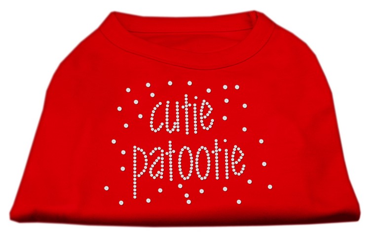 Cutie Patootie Rhinestone Shirts Red XS