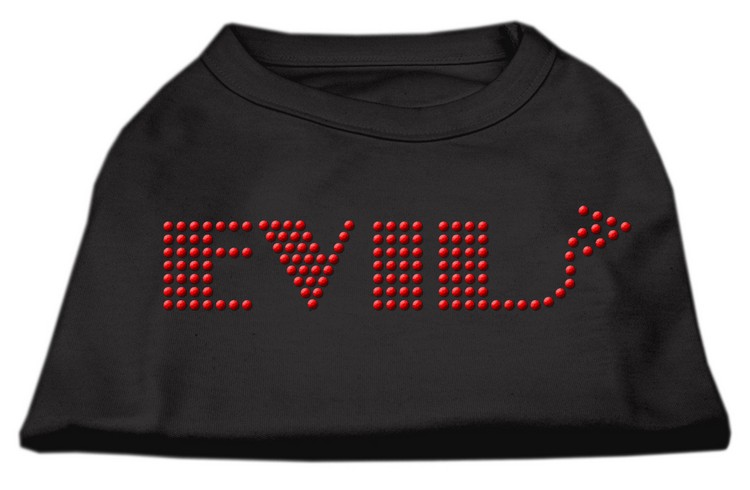 Evil Rhinestone Shirts Black XS