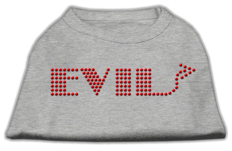 Evil Rhinestone Shirts Grey L