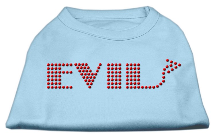 Evil Rhinestone Shirts Baby Blue XS