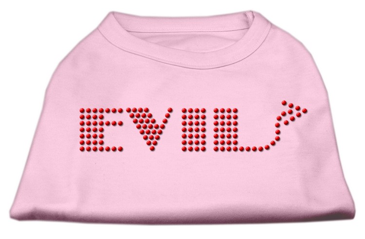 Evil Rhinestone Shirts Light Pink XXXL