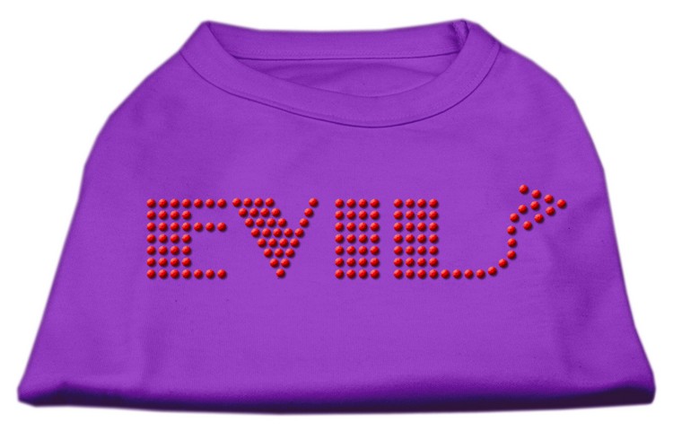 Evil Rhinestone Shirts Purple XXL