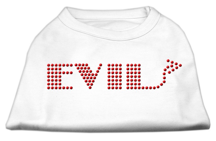 Evil Rhinestone Shirts White XL