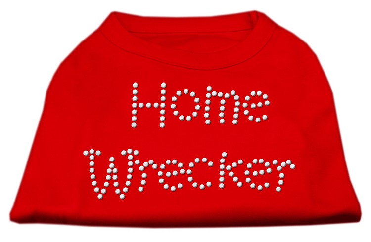 Home Wrecker Rhinestone Shirts Red XXL