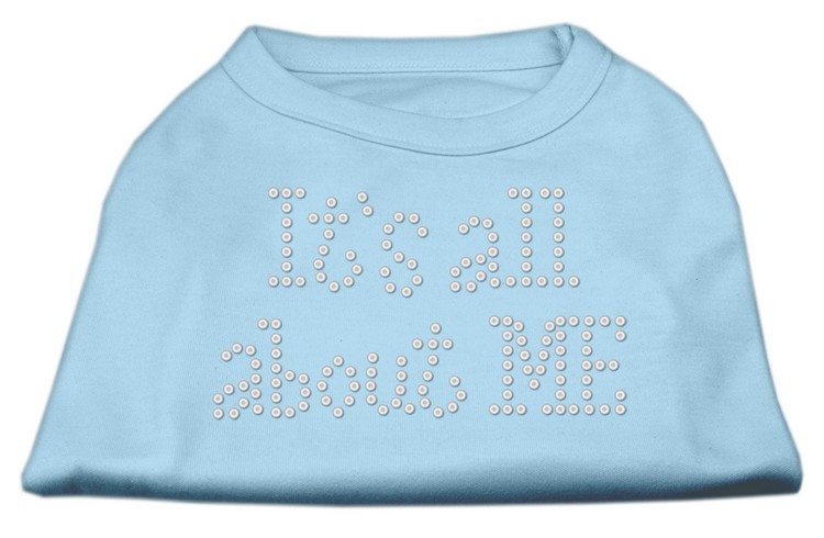 It's All About Me Rhinestone Shirts Baby Blue XL