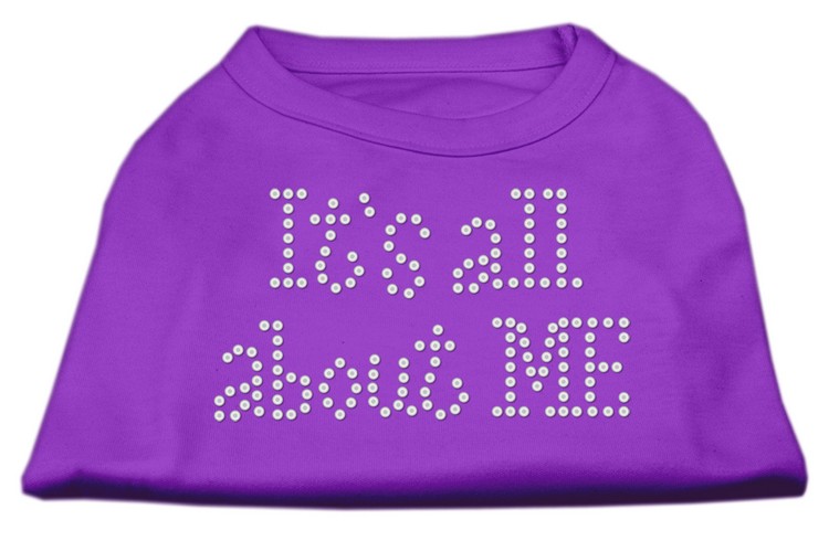 It's All About Me Rhinestone Shirts Purple M