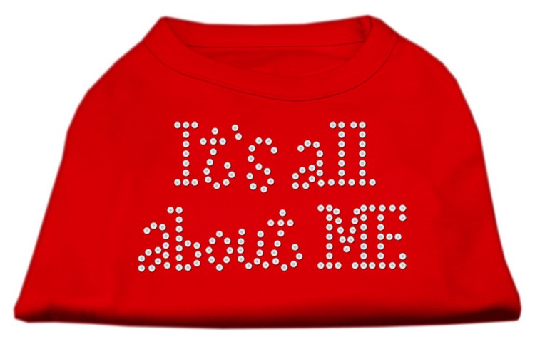 It's All About Me Rhinestone Shirts Red XS