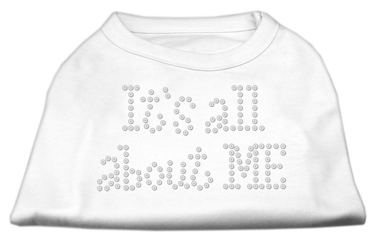 It's All About Me Rhinestone Shirts White M