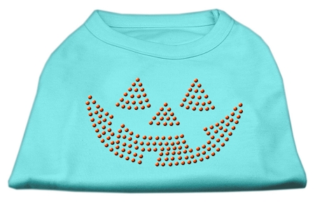 Jack O' Lantern Rhinestone Shirts Aqua XS