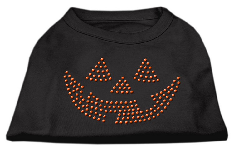 Jack O' Lantern Rhinestone Shirts Black XS