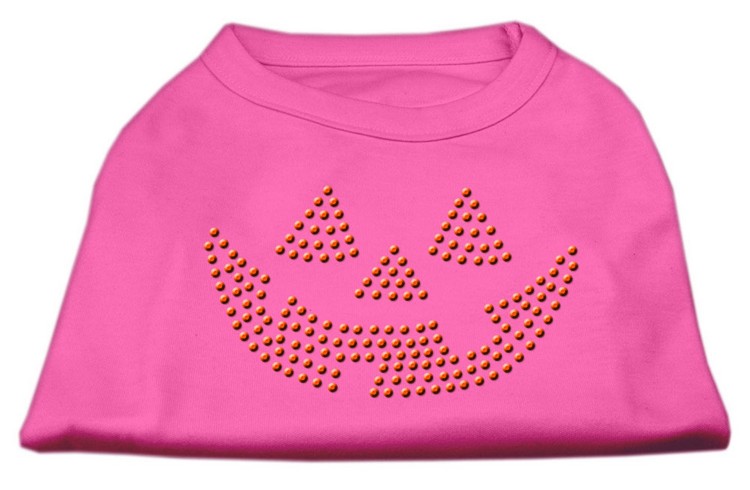 Jack O' Lantern Rhinestone Shirts Bright Pink XS