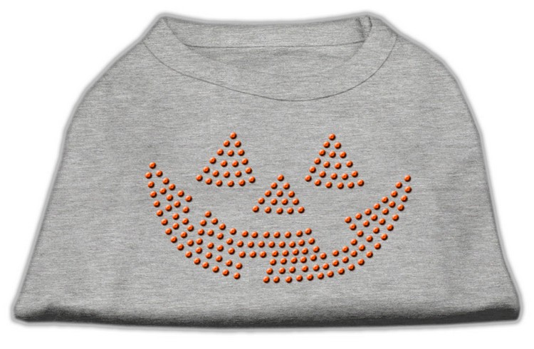 Jack O' Lantern Rhinestone Shirts Grey XS