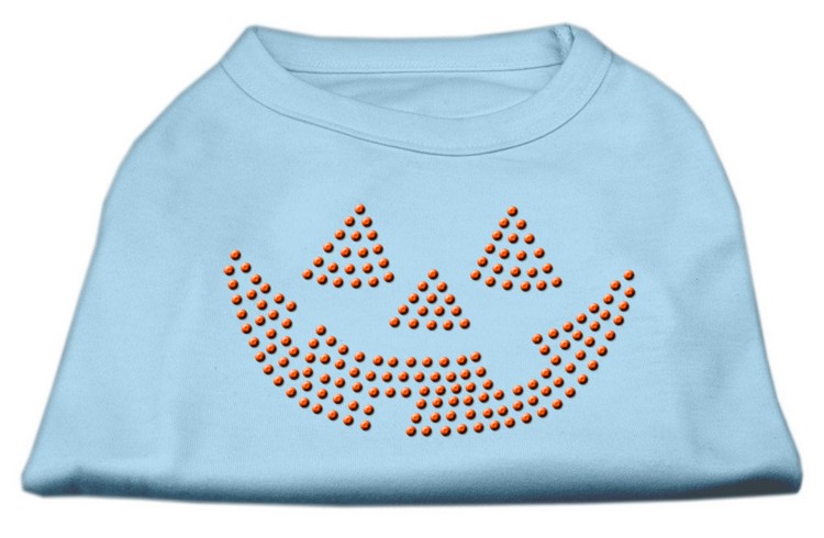 Jack O' Lantern Rhinestone Shirts Baby Blue XL