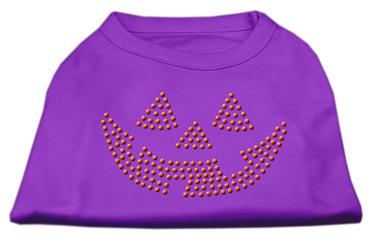 Jack O' Lantern Rhinestone Shirts Purple XL