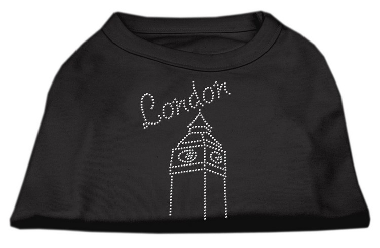 London Rhinestone Shirts Black XS