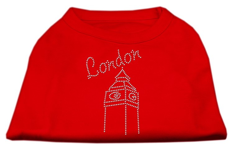 London Rhinestone Shirts Red XXL