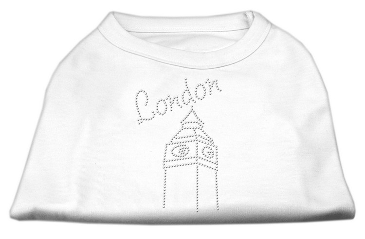 London Rhinestone Shirts White XS