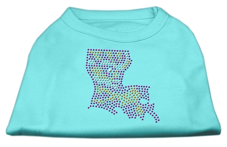 Louisiana Rhinestone Shirts Aqua XS