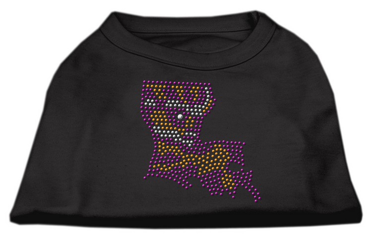 Louisiana Rhinestone Shirts Black XS