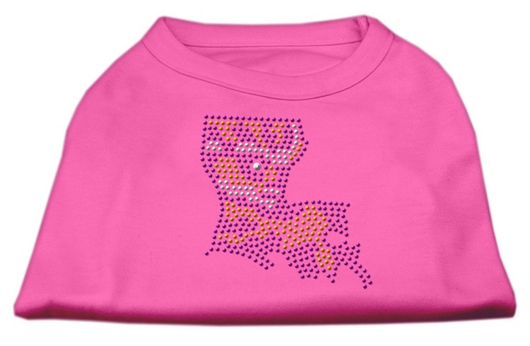 Louisiana Rhinestone Shirts Bright Pink M