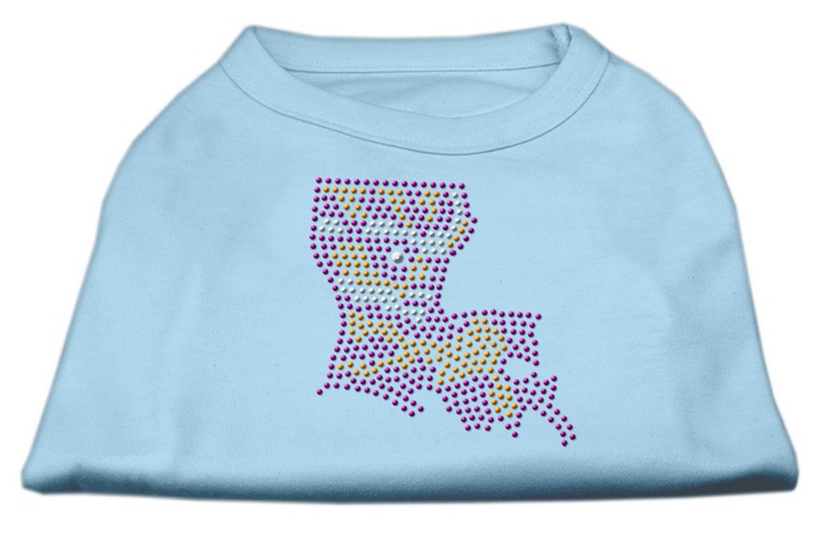 Louisiana Rhinestone Shirts Baby Blue XS